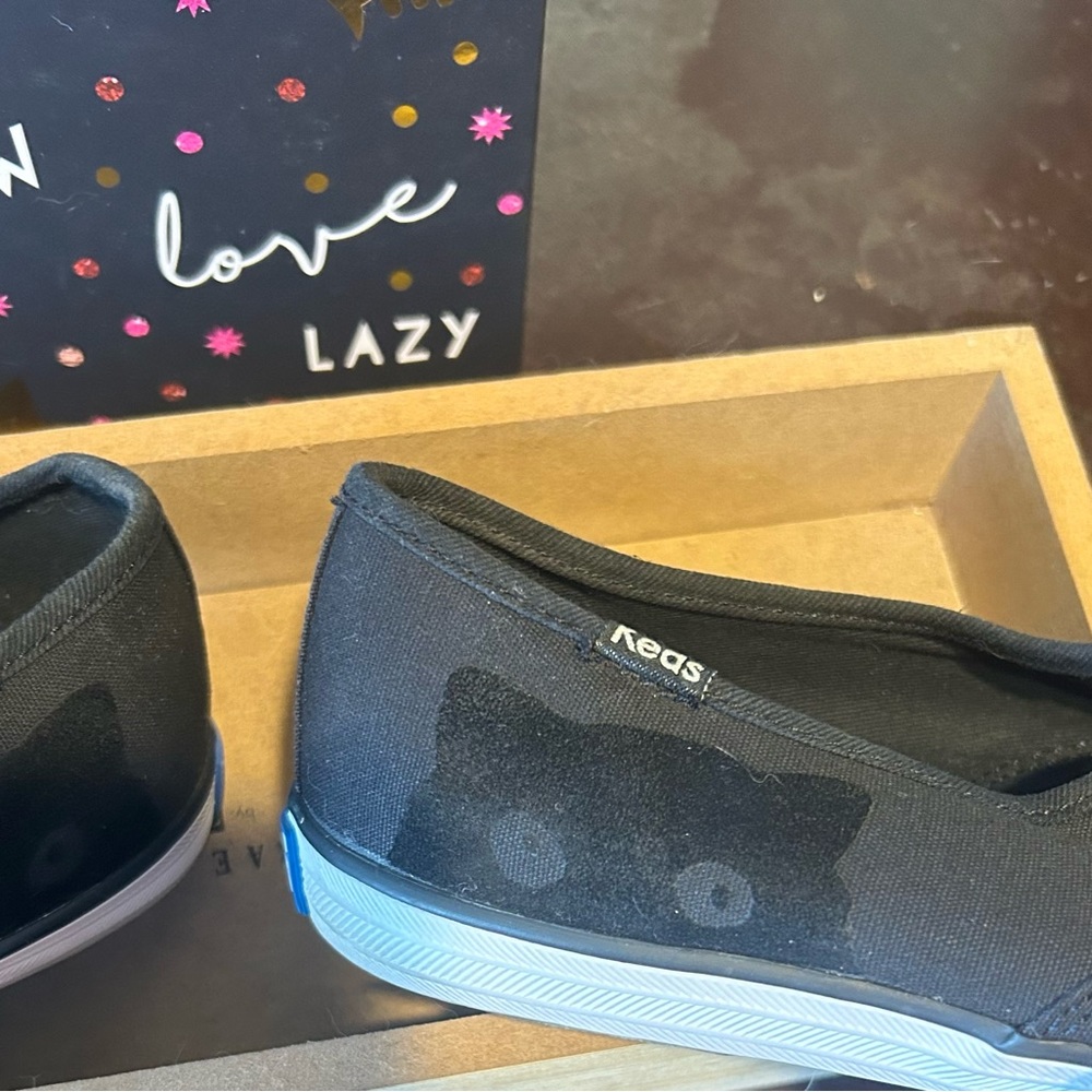 Sneaky Cat by Keds Taylor Swift Collab Size 9M Black Canvas